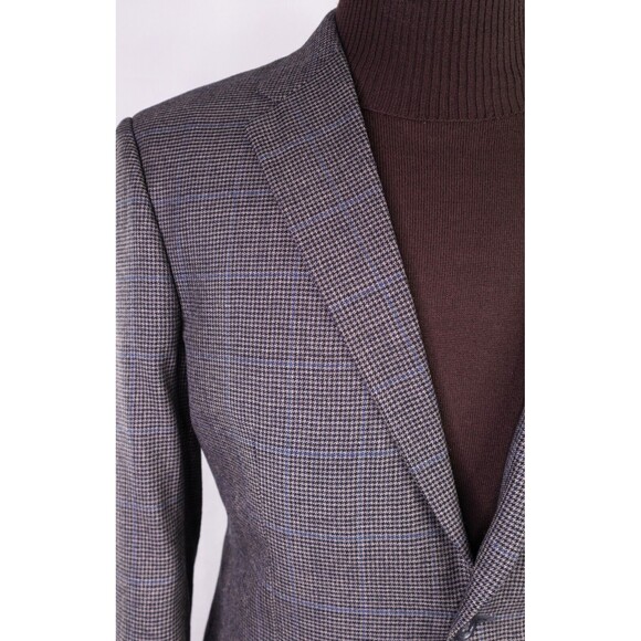 Jos. A. Bank Traveler Collection Tailored Fit Blazer Sport Coat 43L Houndstooth - Picture 5 of 14